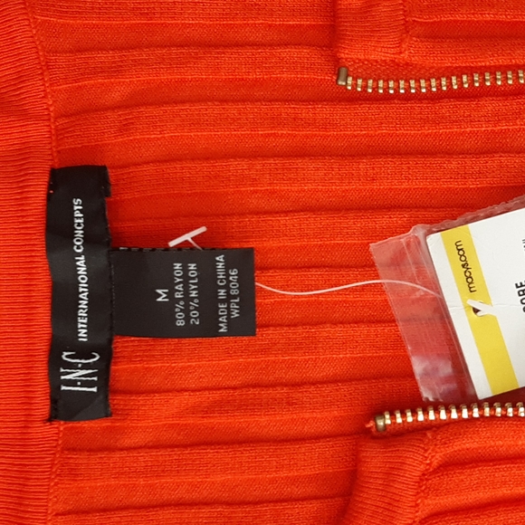 International Concepts I-N-C orange sweater top Size Medium - Picture 9 of 10